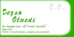 dezso olvedi business card